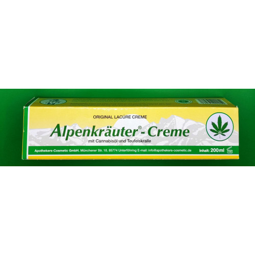 Alpenkrauter Alpesi Gyógynövény Cannabis krém 200ml 